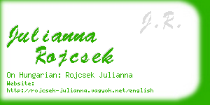 julianna rojcsek business card